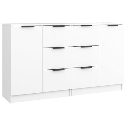 Sideboards 2 pcs White 60x30x70 cm Engineered Wood