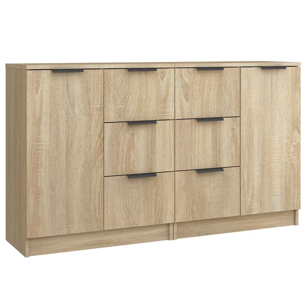 Sideboards 2 pcs Sonoma Oak 60x30x70 cm Engineered Wood