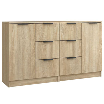 Sideboards 2 pcs Sonoma Oak 60x30x70 cm Engineered Wood