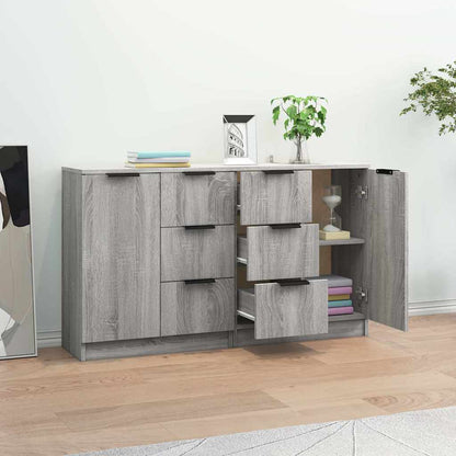 Sideboards 2 pcs Grey Sonoma 60x30x70 cm Engineered Wood