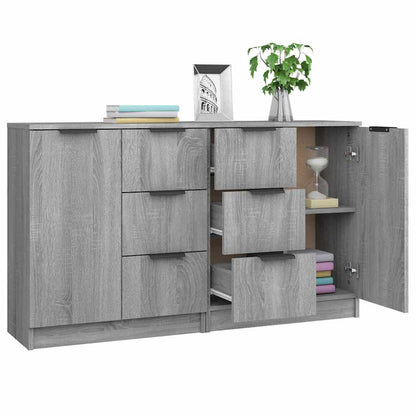 Sideboards 2 pcs Grey Sonoma 60x30x70 cm Engineered Wood