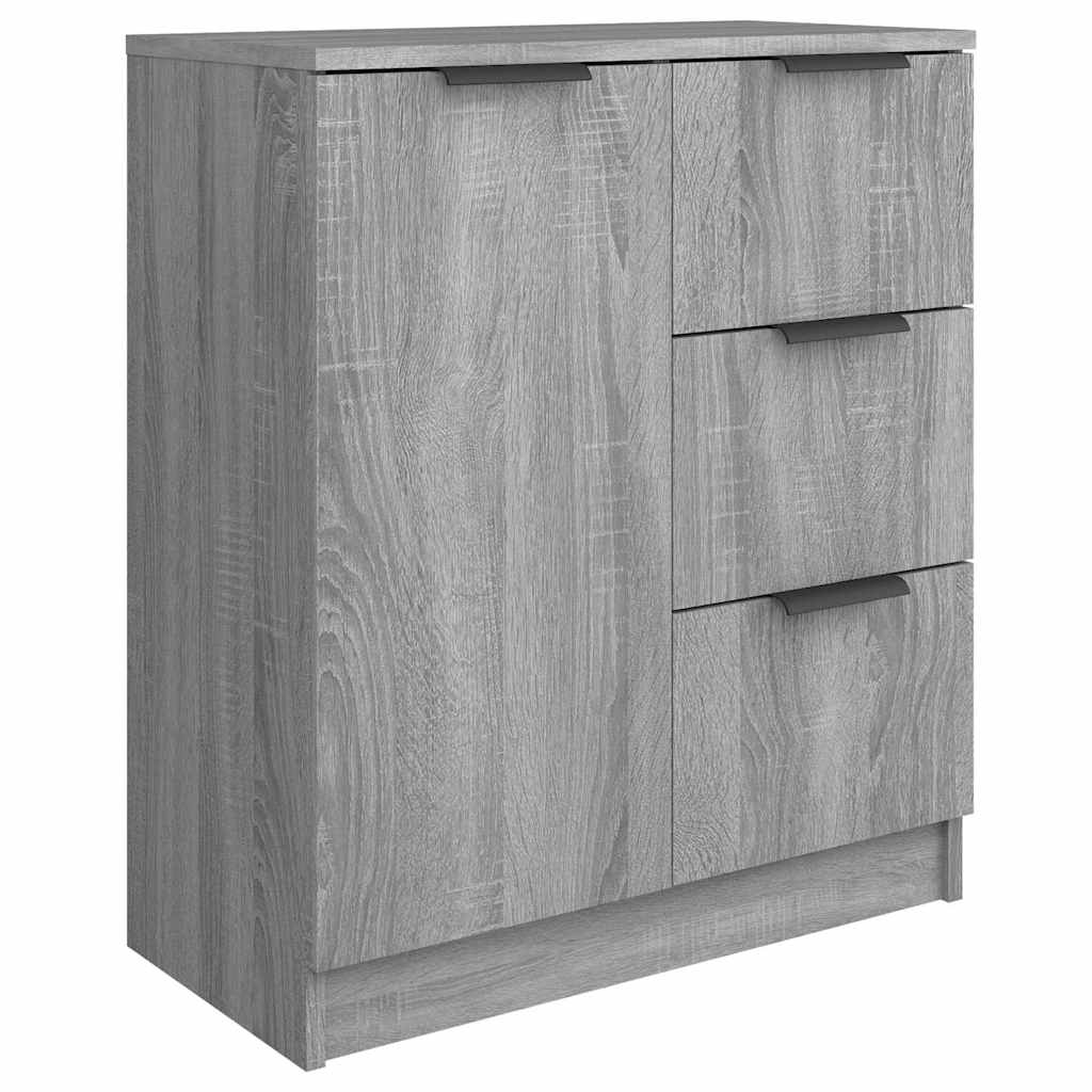 Sideboards 2 pcs Grey Sonoma 60x30x70 cm Engineered Wood