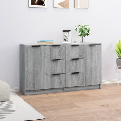 Sideboards 2 pcs Grey Sonoma 60x30x70 cm Engineered Wood