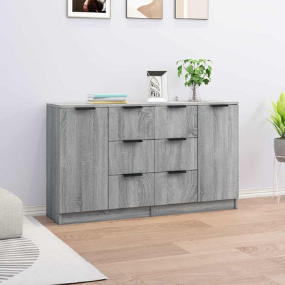 Sideboards 2 pcs Grey Sonoma 60x30x70 cm Engineered Wood