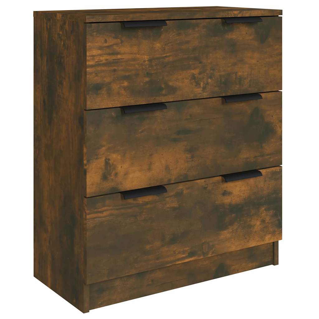 3 Piece Sideboards Smoked Oak Engineered Wood