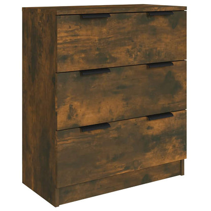 3 Piece Sideboards Smoked Oak Engineered Wood