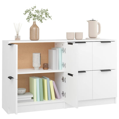 Sideboards 2 pcs White 60x30x70 cm Engineered Wood