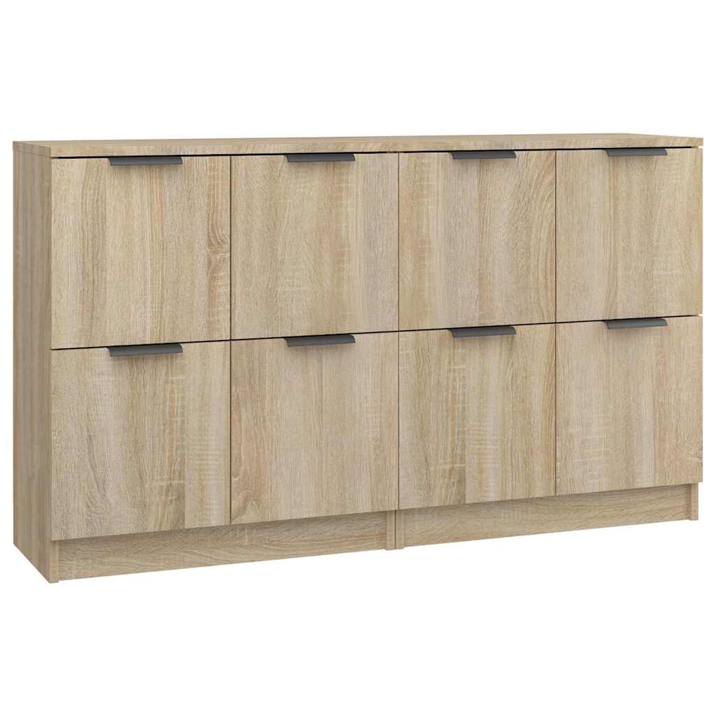 Sideboards 2 pcs Sonoma Oak 60x30x70 cm Engineered Wood
