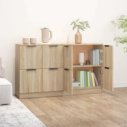 Sideboards 2 pcs Sonoma Oak 60x30x70 cm Engineered Wood