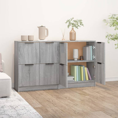 Sideboards 2 pcs Grey Sonoma 60x30x70 cm Engineered Wood