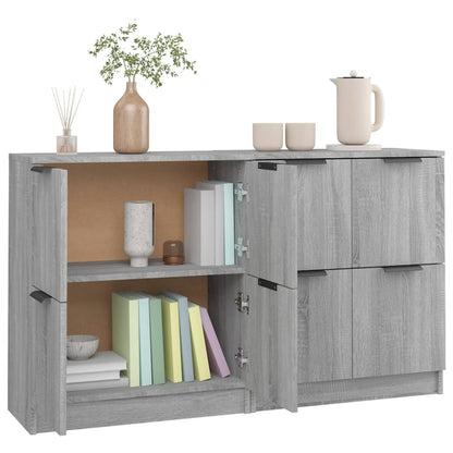 Sideboards 2 pcs Grey Sonoma 60x30x70 cm Engineered Wood