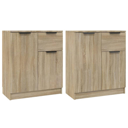 Sideboards 2 pcs Sonoma Oak 60x30x70 cm Engineered Wood
