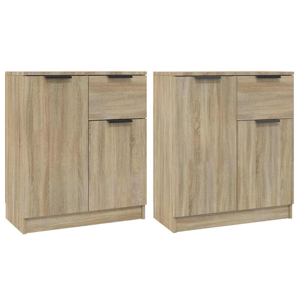 Sideboards 2 pcs Sonoma Oak 60x30x70 cm Engineered Wood
