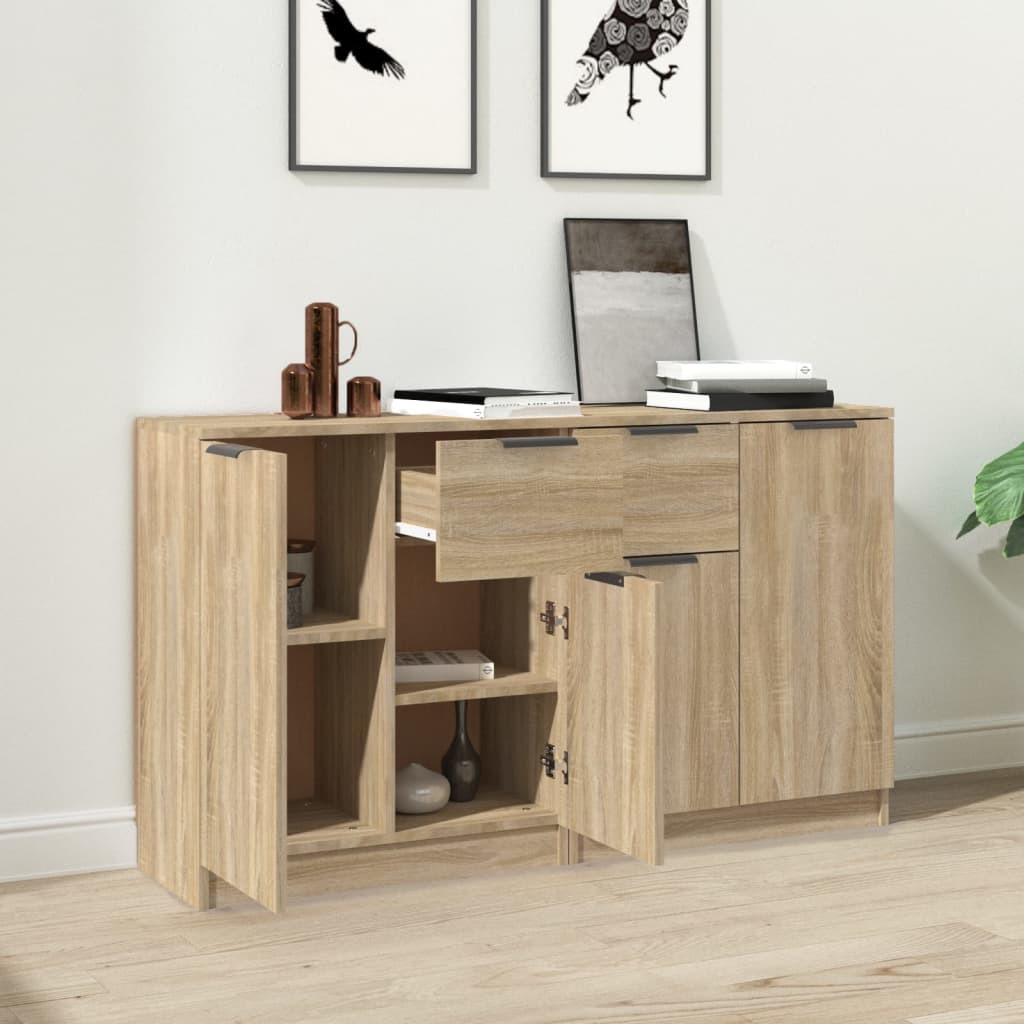 Sideboards 2 pcs Sonoma Oak 60x30x70 cm Engineered Wood