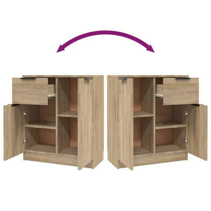 Sideboards 2 pcs Sonoma Oak 60x30x70 cm Engineered Wood