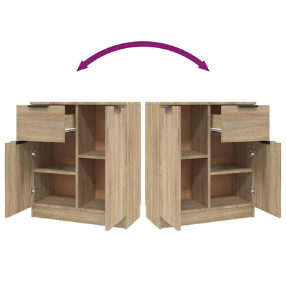 Sideboards 2 pcs Sonoma Oak 60x30x70 cm Engineered Wood