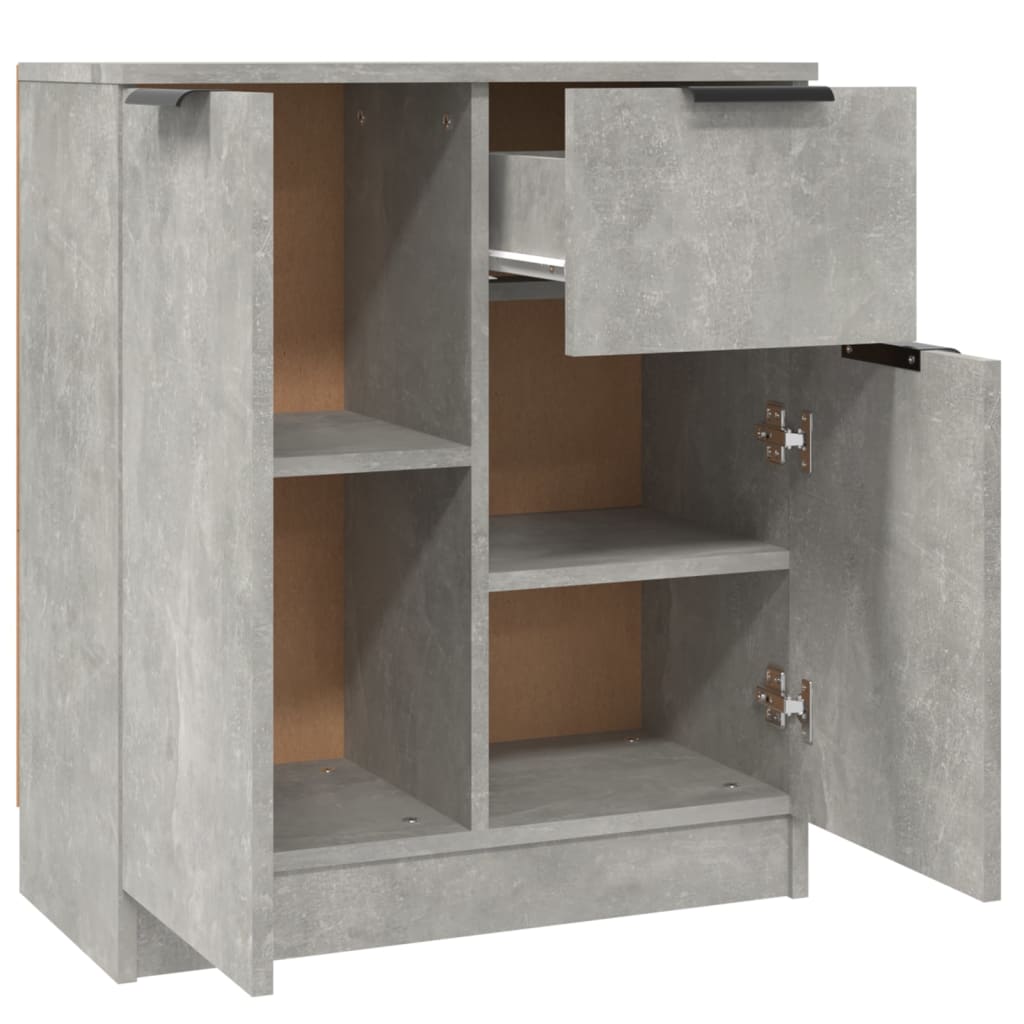 Sideboards 2 pcs Concrete Grey 60x30x70 cm Engineered Wood