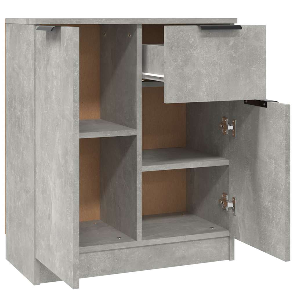 Sideboards 2 pcs Concrete Grey 60x30x70 cm Engineered Wood