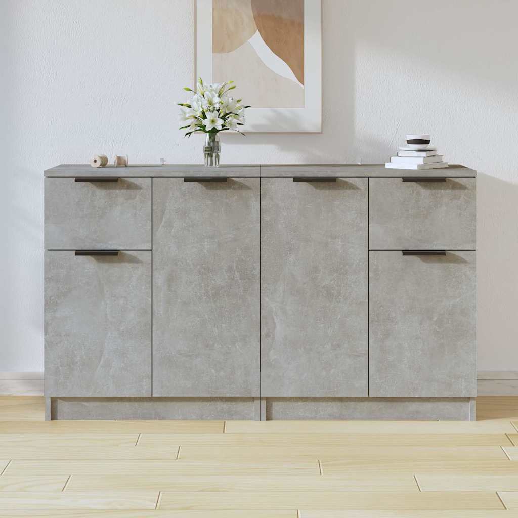 Sideboards 2 pcs Concrete Grey 60x30x70 cm Engineered Wood