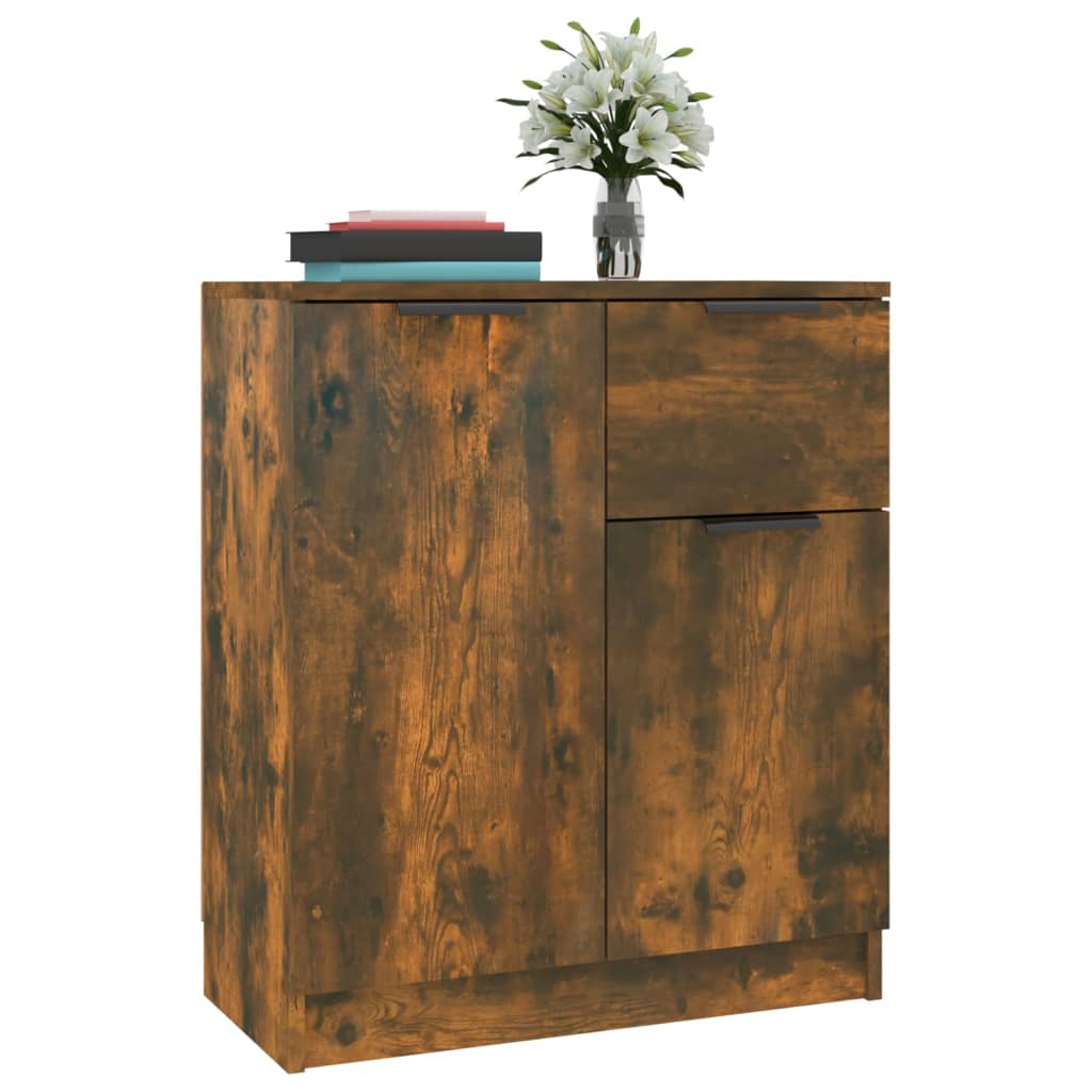 Sideboards 2 pcs Smoked Oak 60x30x70 cm Engineered Wood