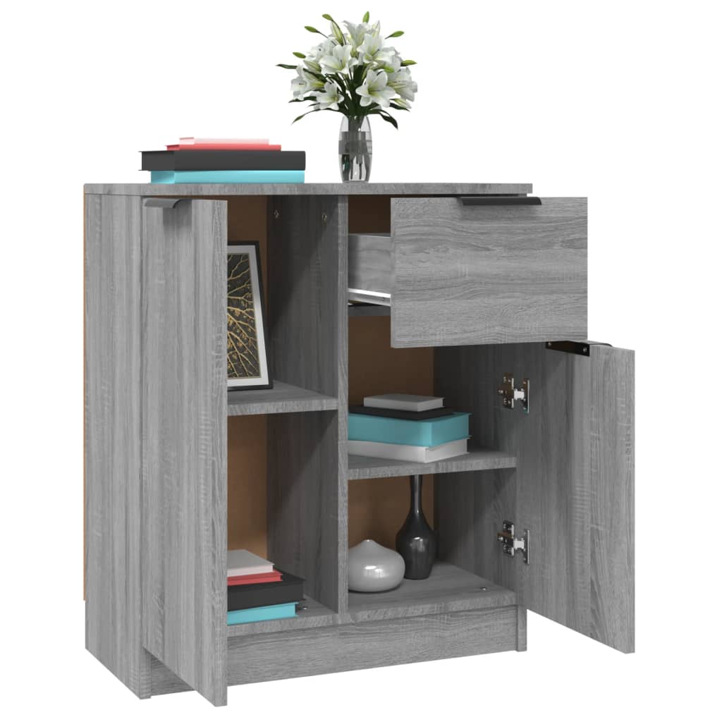 Sideboards 2 pcs Grey Sonoma 60x30x70 cm Engineered Wood