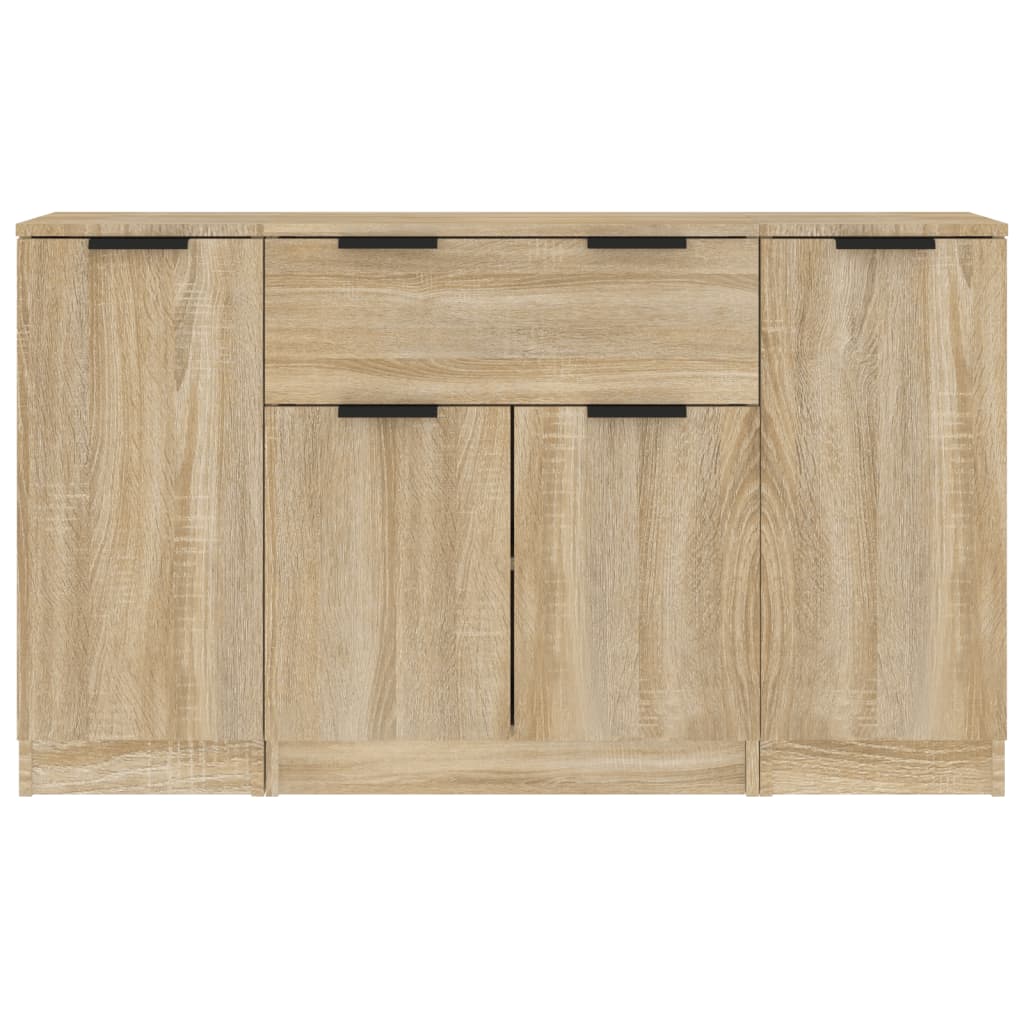 Sideboards 3 pcs Sonoma Oak Engineered Wood