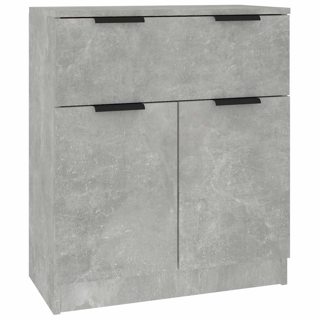 Sideboards 3 pcs Concrete Grey Engineered Wood