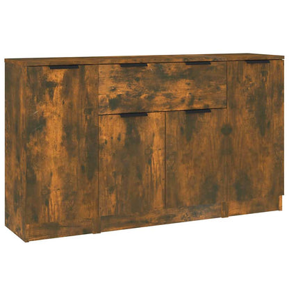 Sideboards 3 pcs Smoked Oak Engineered Wood