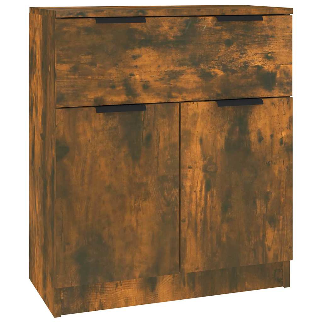 Sideboards 3 pcs Smoked Oak Engineered Wood