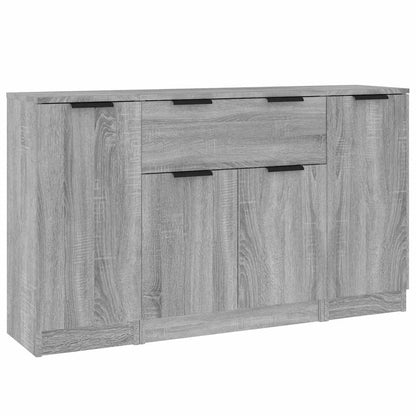 Sideboards 3 pcs Grey Sonoma Engineered Wood