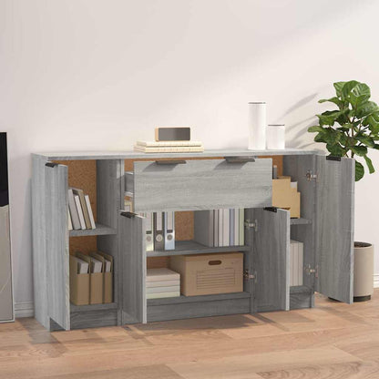 Sideboards 3 pcs Grey Sonoma Engineered Wood