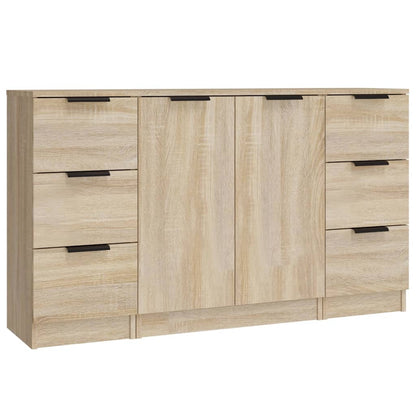 Sideboards 3 pcs Sonoma Oak Engineered Wood