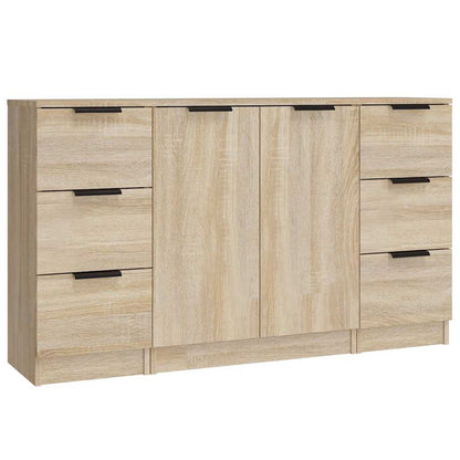 Sideboards 3 pcs Sonoma Oak Engineered Wood