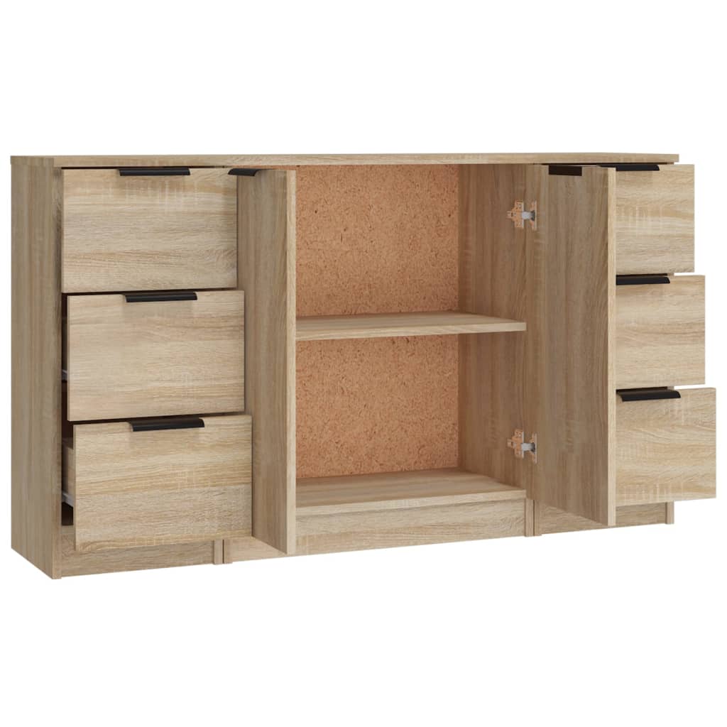 Sideboards 3 pcs Sonoma Oak Engineered Wood