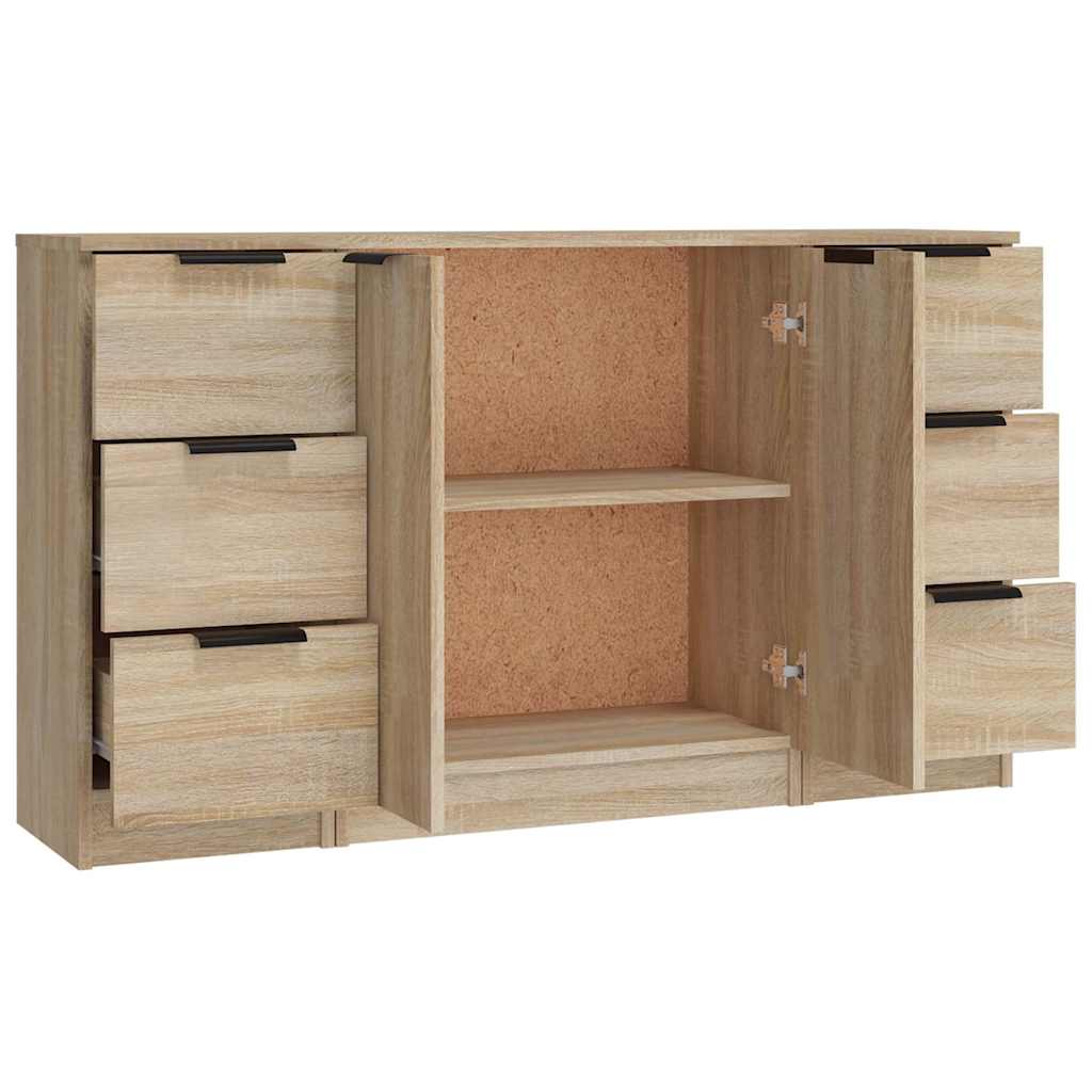 Sideboards 3 pcs Sonoma Oak Engineered Wood