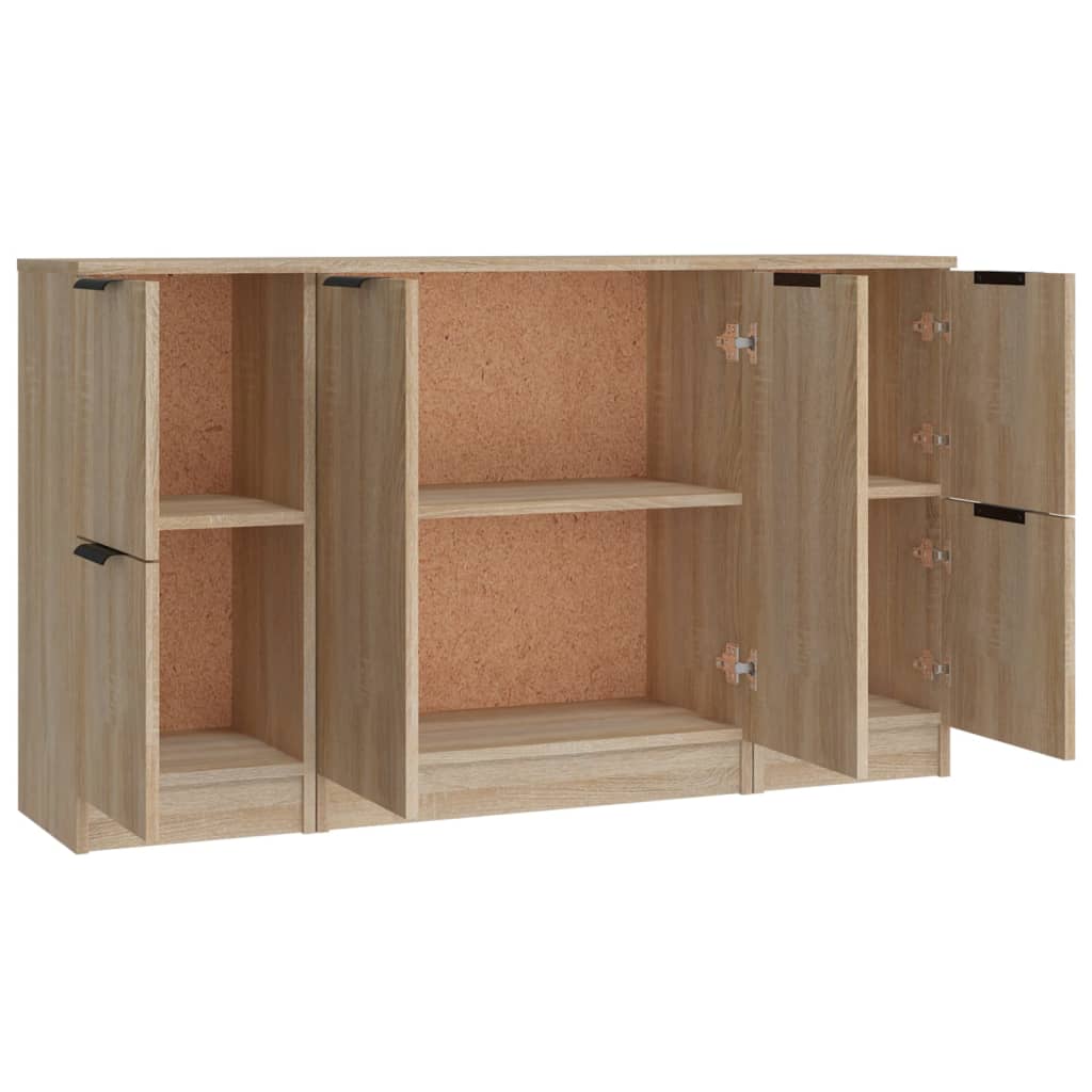 Sideboards 3 pcs Sonoma Oak Engineered Wood