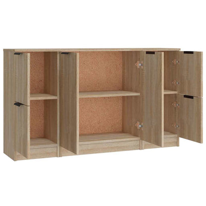 Sideboards 3 pcs Sonoma Oak Engineered Wood