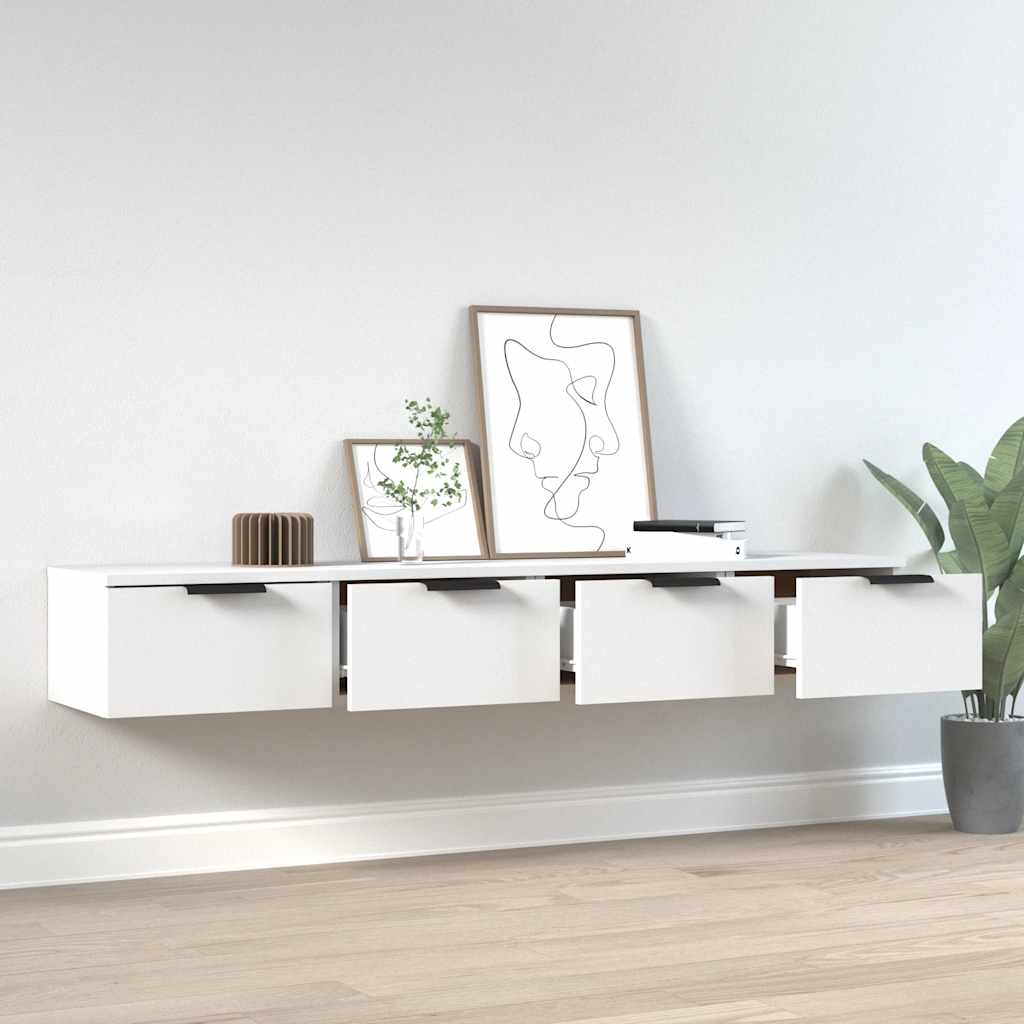 Wall Cabinets 2 pcs White 68x30x20 cm Engineered Wood