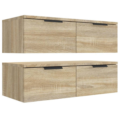 Wall Cabinets 2 pcs Sonoma Oak 68x30x20 cm Engineered Wood