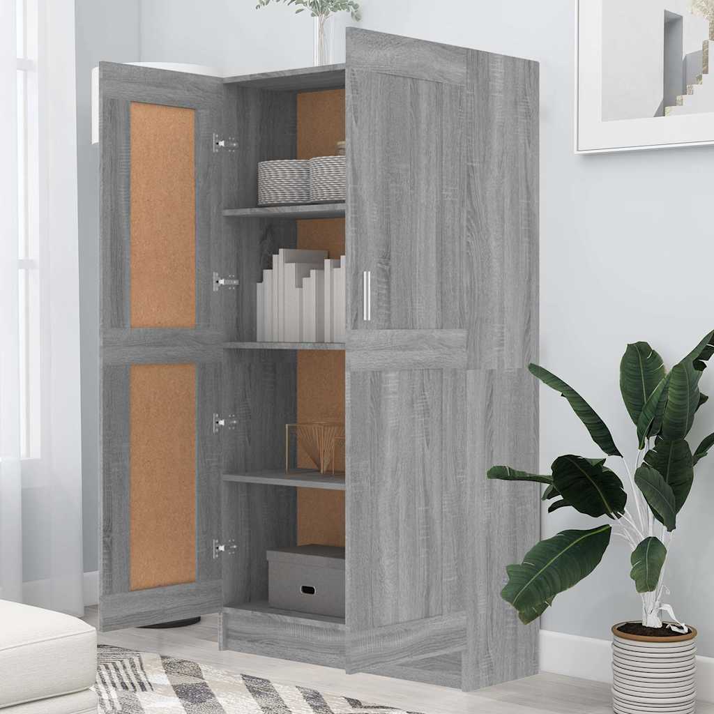Book Cabinet Grey Sonoma 82,5x30,5x150 cm Engineered Wood