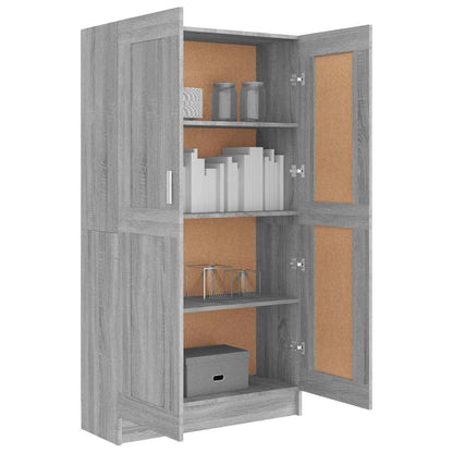 Book Cabinet Grey Sonoma 82,5x30,5x150 cm Engineered Wood