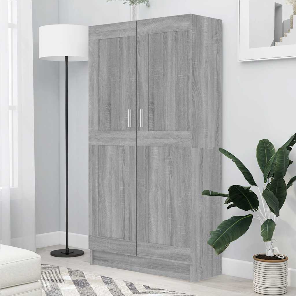Book Cabinet Grey Sonoma 82,5x30,5x150 cm Engineered Wood