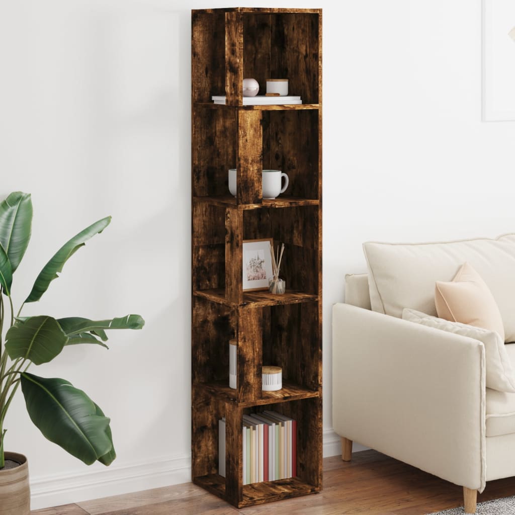 Corner Cabinet Smoked Oak 33x33x164,5 cm Engineered Wood