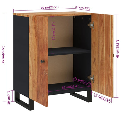 Sideboard 60x33x75 cm Solid Wood Acacia