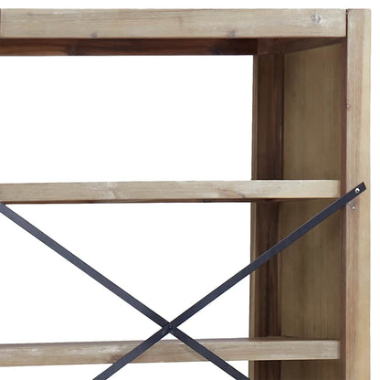 6-Tier Bookcase 80x30x170 cm Solid Wood Acacia