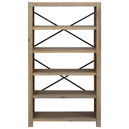 5-Tier Bookcase 80x30x140 cm Solid Wood Acacia