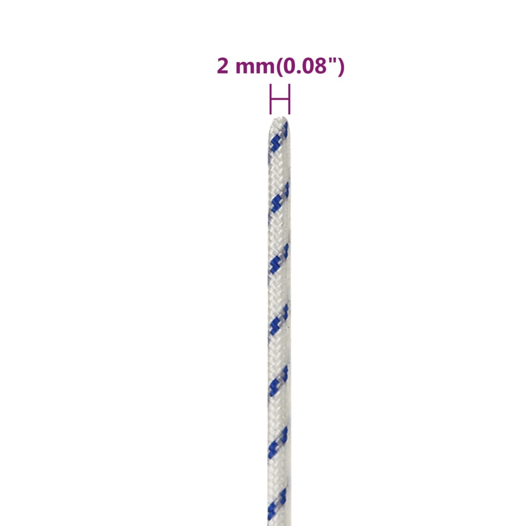 Boat Rope White 2 mm 100 m Polypropylene