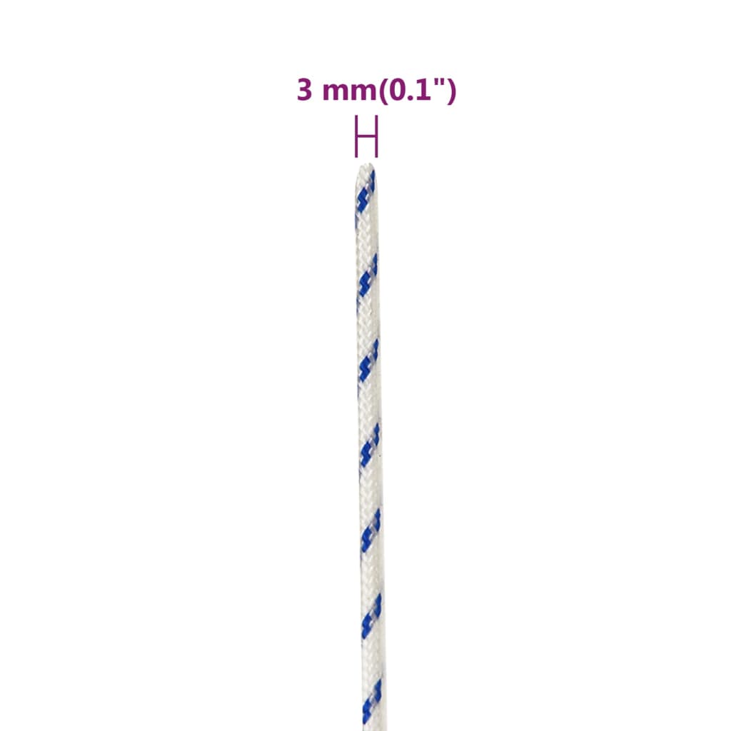 Boat Rope White 3 mm 50 m Polypropylene