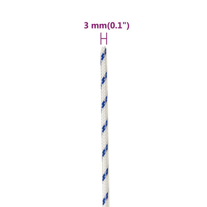 Boat Rope White 3 mm 100 m Polypropylene