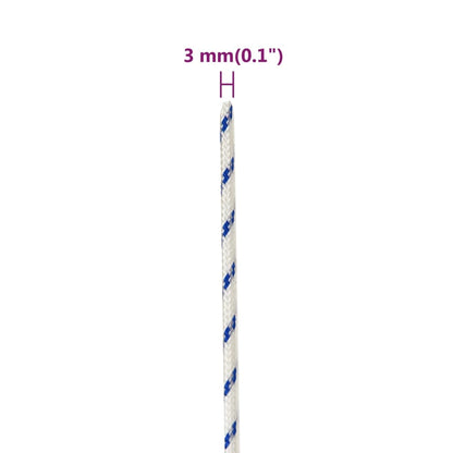 Boat Rope White 3 mm 250 m Polypropylene